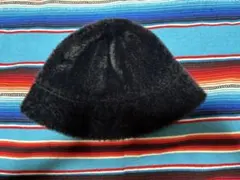 ローリーズファーム　黒　ファー　バケットハット