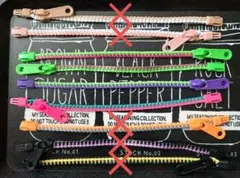 ファスナー カラフル ブレスレット キーホルダー デコパーツ 4種類