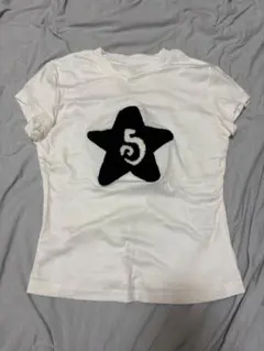 SHEIN スターモチーフ 半袖Tシャツ ホワイト