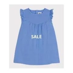 [極美品] PETIT BATEAU ダブルガーゼ ワンピース 81cm