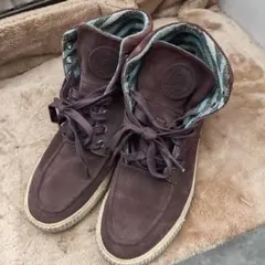 DIESEL ブラウン スエード ハイカットスニーカー