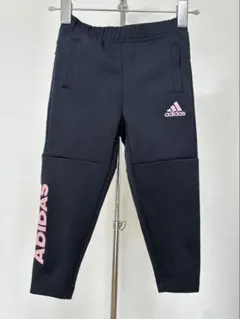 美品　adidas アディダス　キッズ ジャージ パンツ　ブラックピンク　100