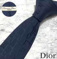 未使用 タグ付き ディオールオム ネクタイ ソリッドタイ ネイビー 微光沢 新品タグ付 Dior Homme ディオールオム ネクタイ ネイビー 無地 光沢