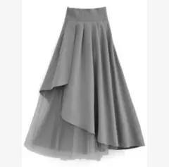チュールドッキングフレアスカート