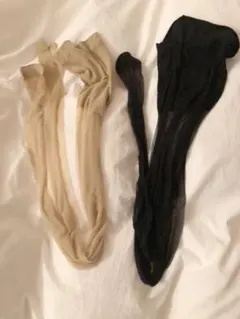 ストッキング  黒とベージュ