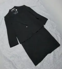 ブラックフォーマル ワンピース スーツ 11号 Lサイズ クラシカル 上品