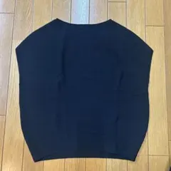 NATURAL BEAUTY BASICノースリーブニット 黒