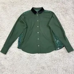 sacai 20SS レース シャツ ブラウス トップス 異素材 ドッキング 白