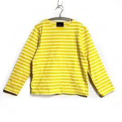 【ルミノア le minor】長袖 ボーダー　カットソー 1 イエロー　ホワイト