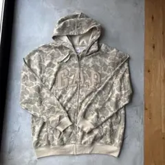 希少‼️ GAP カモ柄　迷彩パーカー　フルジップ　短丈