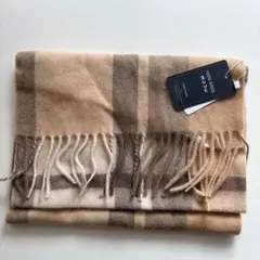 ウール 100% マフラー メンズ レディース 暖かい ベージュ