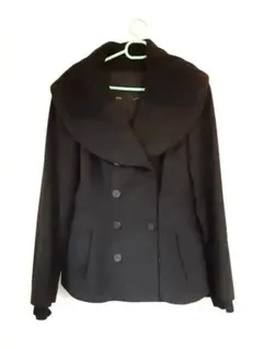 ZARA BASIC ピーコート ブラック(M)のサムネイル