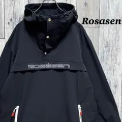 ロサーセン　Rosasen アノラック　フード付き　ストレッチ　撥水　ビックロゴ