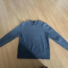 ユニクロ　ミラノリブ　セーター　グレー　L