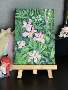 桜と菜花」 手描き 油絵 風景画 原画 肉筆 油彩画 印象派 - メルカリ