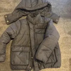 FITH ブラック中綿コート フード付き（取り外し可能）