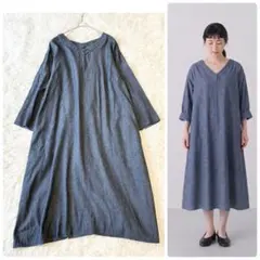 アズノゥアズ オオラカ 着回しのきくシャツワンピース フリルカラー 大きいサイズ アズノゥアズ オオラカ 着回しのきくシャツワンピース フリルカラー