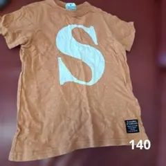 ニードルワークス　イニシャル　S　 Tシャツ 140 キッズ ブラウンのサムネイル