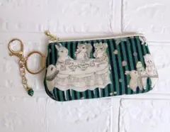 ハンドメイド ミニミニダーツポーチ ユキエモン ジャムラボ ネイビー