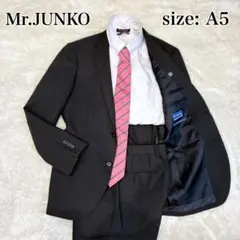 Mr.junko スーツ ブラック ストライプ A5 セットアップ 洗える