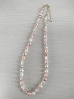 パールネックレス　マルチカラー 不ぞろい