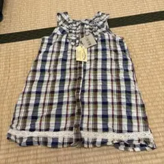 PAL HOUSE チェック柄 ノースリーブワンピース 120cmのサムネイル