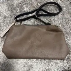 新品☆D.KELLY ブラウン×ブラックレザー調☆ショルダーバッグ