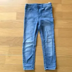 デニム風レギンス 104cm ストレッチ　ズボン　ブルー　青　男女兼春夏秋冬