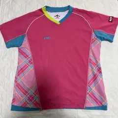 TSP 卓球ウェア ピンク チェック柄ユニフォーム