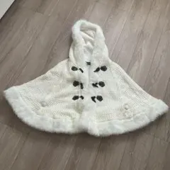 CECILMcBEEホワイト フード付き ポンチョ クリーニング済