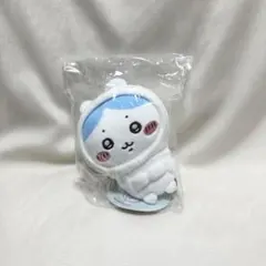 ナガノマーケット　持ちますマスコット　ナガノクマを被ったハチワレ