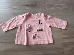 familiar 80 ピンク 長袖Tシャツ