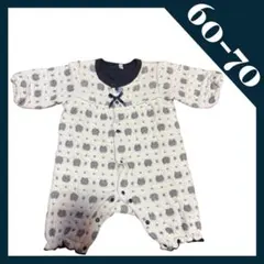 【厚手カバーオール】 くま柄60-70cm