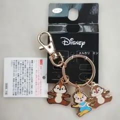 Disney チップとデール クラリス 三連キーホルダー チャーム 아베일