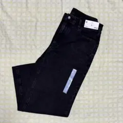 GU リラックスワイドフレアジーンズ 3XL ダークグレー