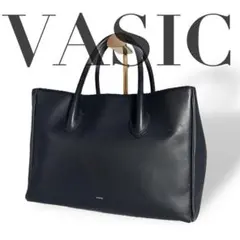 4691 VASIC ヴァジック ハンドバッグ レザーキャンバス ブラックのサムネイル