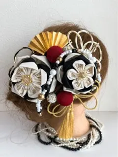 ꫛꫀꪝ✧No.1928 お着物に合うつまみ細工髪飾りセット