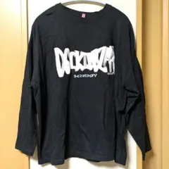 ロンT プリントTシャツ Tシャツ 黒 ブラック 長袖 カットソー トップス