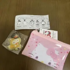 ハローキティ　プッシュライトキーホルダー　ポーチ　2点セット‼️ 早い者勝ち‼️