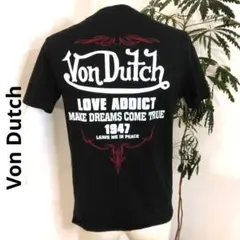 【Von Dutch】ヴォンダッチ バックプリント Tシャツ黒 M 胸ポケットのサムネイル