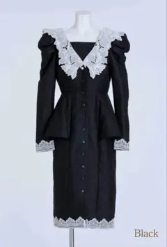 最終価格Crayme,Classic Jacquard Dress blackのサムネイル