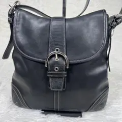 コーチ ソーホー ショルダーバッグ オールレザー フラップ 斜め掛け