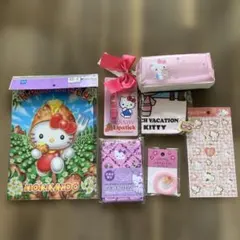 キティちゃん　ペンケースなどまとめ売り クリアファイル、タオル他