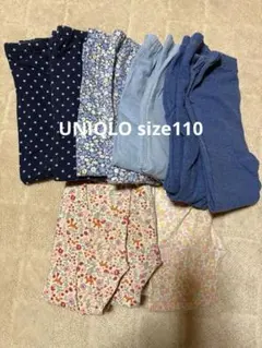 UNIQLO レギンス 10分丈 双子 110 6着