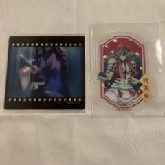 【週末お値下げ】黒死牟 猗窩座 フィルム風クリアカード ダイカットステッカー