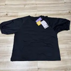 ドライサイドパフスリーブTシャツ　ブラック　LL ワークマンプラス
