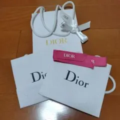 Dior ホワイトギフトバッグ リボン付き3点セット
