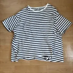 coca ボーダー柄 半袖Tシャツ ホワイト ブラック Mサイズのサムネイル