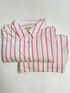 GELATO PIQUÉピンクと白のストライプパジャマ