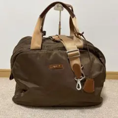 美品　アニエスベー　ボストンバッグ　2way ブラウン　ナイロン　南京錠